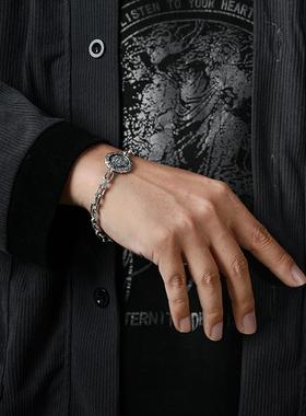 黄财神太角纯银手链复古祥云新款