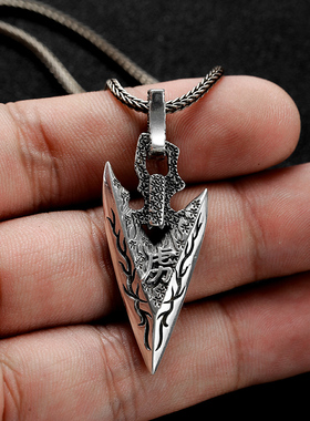 复古破虏男士纯银吊坠送男友礼物