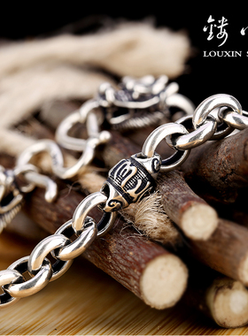 男款霸气龙头纯银男士国潮风项链