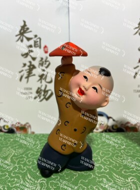 天津泥人张彩塑特色纪念品摆件手工艺品特产礼品东北二人转旗舰店