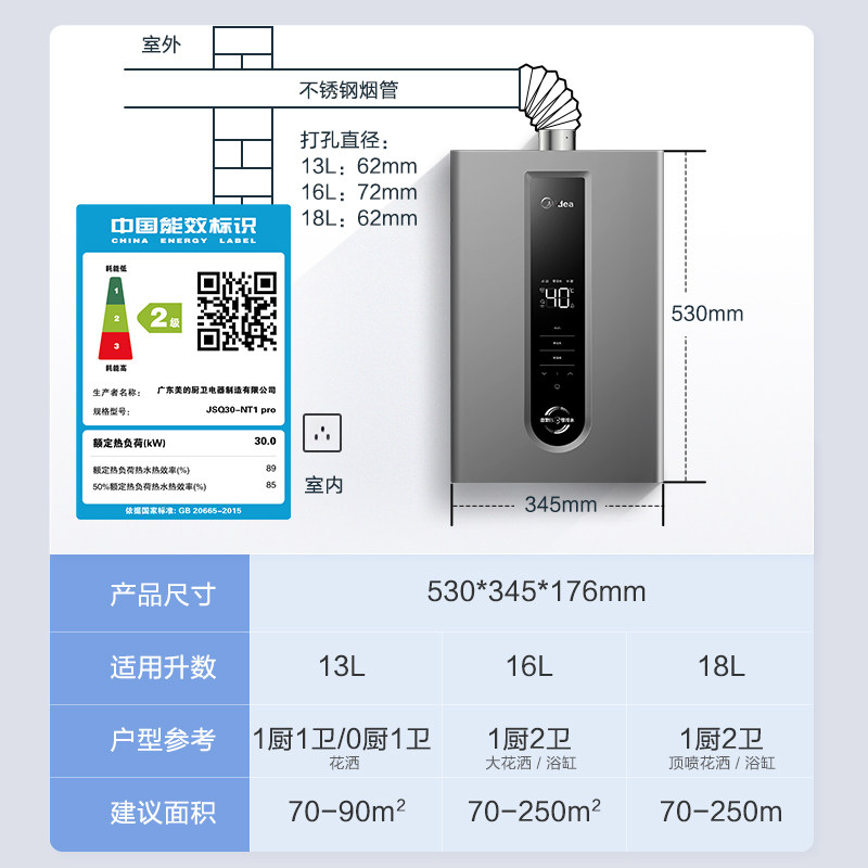 美的水伺服零冷水天然气13 /热水器 美的热水器燃气热水器