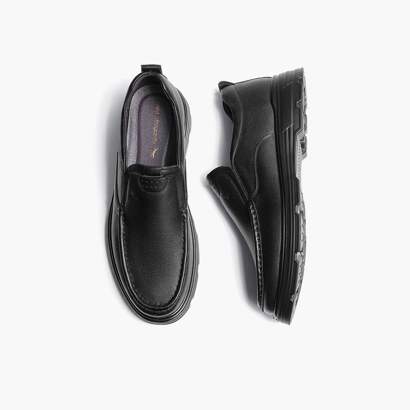 红蜻蜓春季真皮男士休闲透气爸爸鞋 红蜻蜓男鞋休闲皮鞋