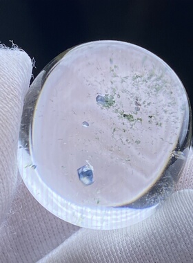 天然水晶包裹体绿幽灵蓝矿吊坠裸石男女款矿石饰品项链一物一图