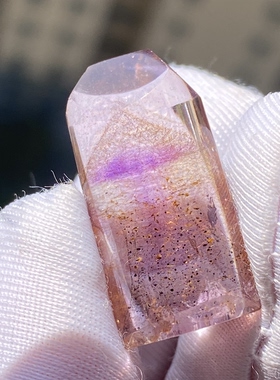 天然水晶紫钛吊坠裸石男女款水晶饰品项链挂坠项链一物一图