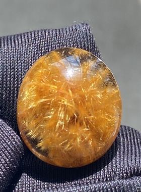 天然水晶发晶花吊坠裸石蛋面DIY水晶饰品项链可做戒指一物一图
