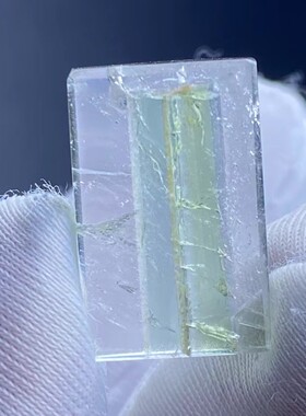 天然水晶包裹体双色蓝绿碧玺吊坠裸石男女款碧玺饰品项链一物一图