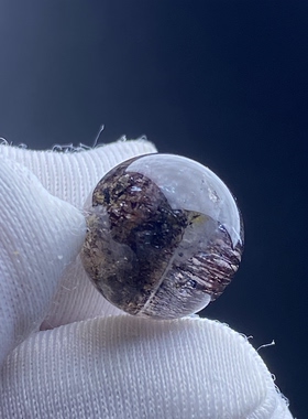 天然水晶紫晶发吊坠圆珠DIY紫发晶单珠饰品项链11mm一物一图