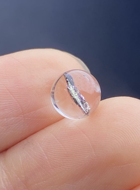 天然水晶包裹体紫铜矿吊坠圆珠DIY铜矿单珠饰品可做戒指7.5mm