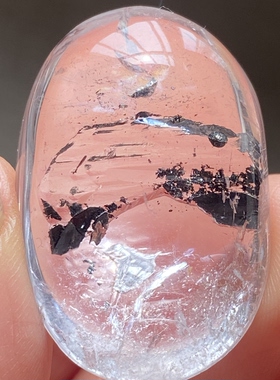 天然水晶黑流沙水胆吊坠男女款水胆饰品项链挂坠一物一图