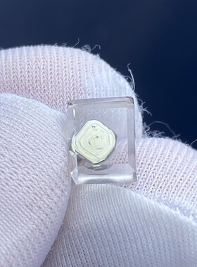 天然水晶包裹体黄铜矿吊坠裸石方牌DIY铜矿饰品可做戒指一物一图