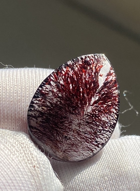 天然水晶超七紫红发吊坠裸石DIY紫发晶饰品项链一物一图
