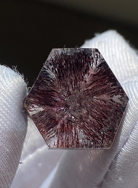 天然水晶超七紫晶发吊坠裸石紫发晶饰品项链挂坠 一物一图