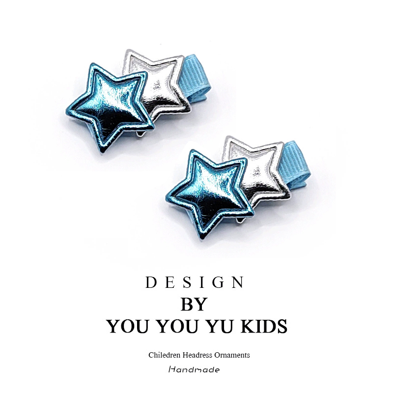 宝宝小夹子头饰闪粉星星发夹女童日韩BB夹刘海夹女孩发卡洋气头饰 - 图2