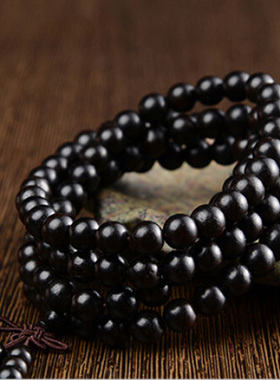 黑檀木手串红木佛珠男