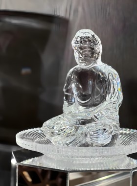 水晶佛像桌面摆件高端精品透明色