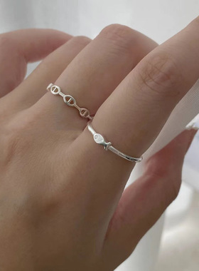 锦鲤小鱼戒指素圈指环