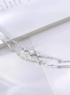 鱼猫相恋情侣手链一对设计感小众镶钻手饰纪念生日礼物送男女朋友