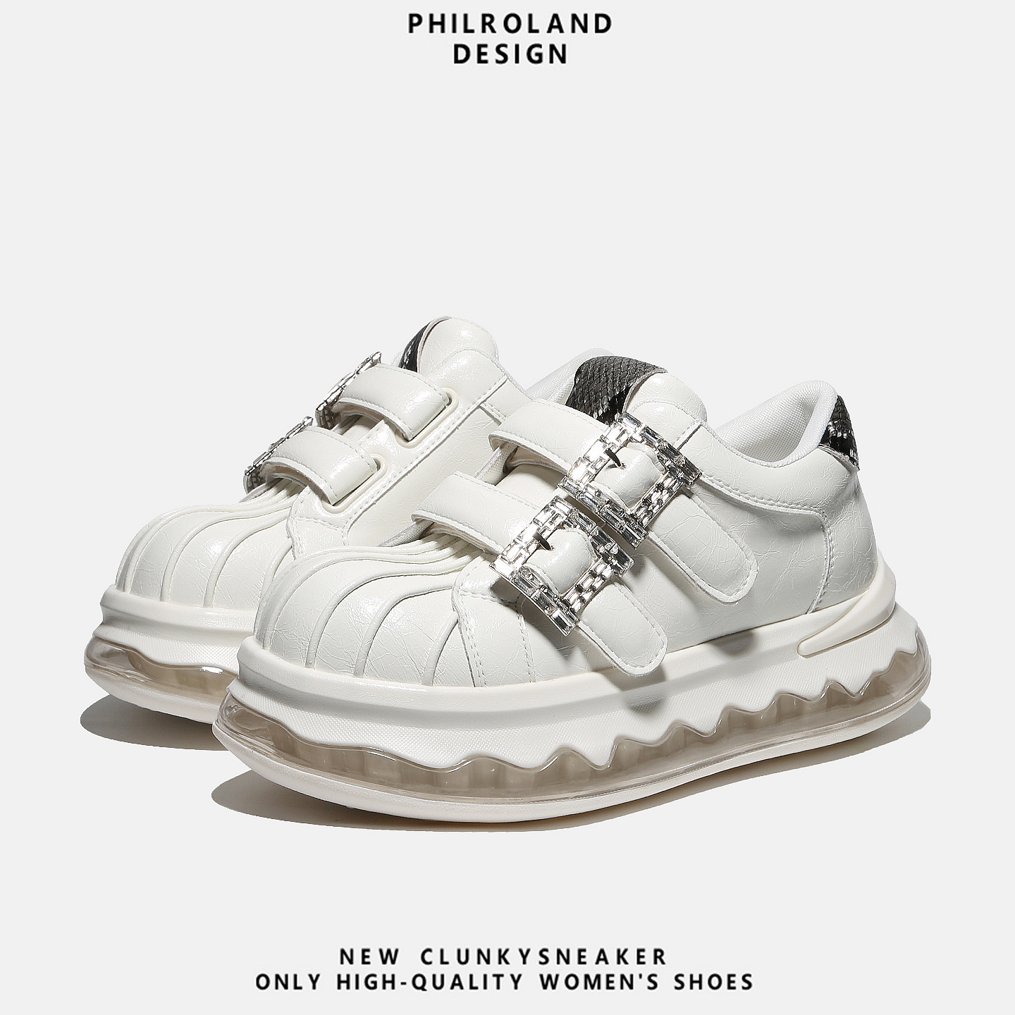 【蜜桔软糖】小众潮牌贝壳头面包板鞋女百搭厚底气垫魔术贴休闲鞋,淘宝优惠券,粉丝福利购,淘宝优惠卷