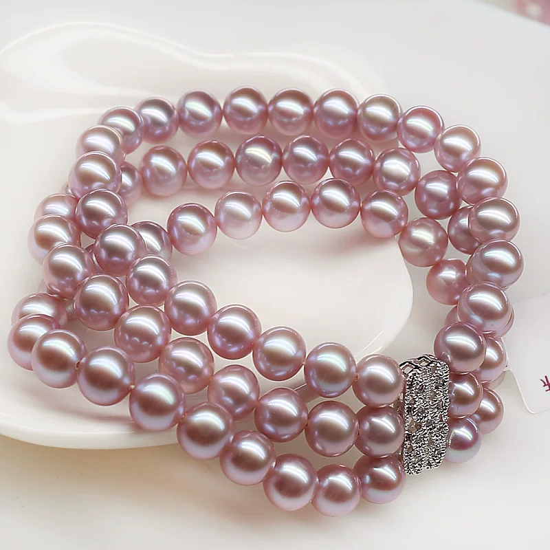 润和 Jewelry, purple bracelet pearl, chain, 7.5mm