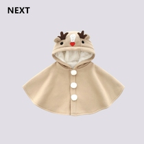 NEXT Baby Cape Funnale Christmas clothes Garnapping jacket for outfits Newborn Clothes Small Children Warm Children Clothing