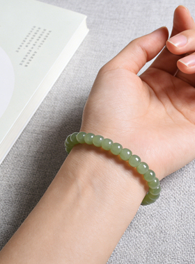 和田玉晴水手串老型珠手串女款精致手串民族风珠串玉串玉石