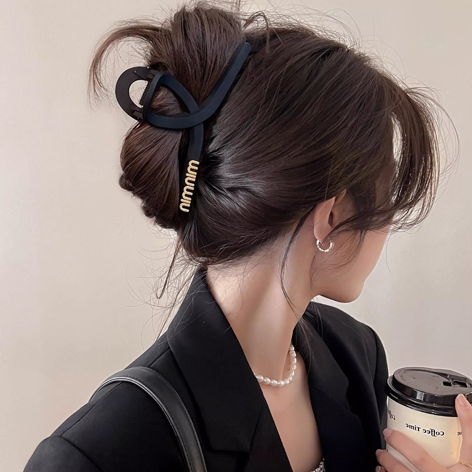 高级感大号抓夹发量多盘发夹子女毛绒鲨鱼夹新款韩式咖色发卡,淘宝优惠券,粉丝福利购,淘宝优惠卷