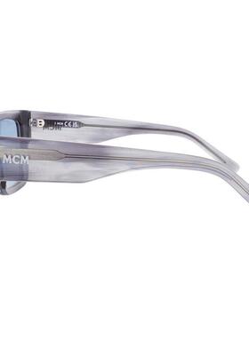代购MCM男女太阳镜防紫外线蓝色镜片遮光抗眩光眉线框醋酸纤维