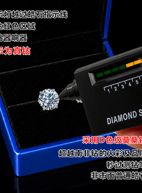 DEARAMOR莫桑钻耳钉男款925纯银