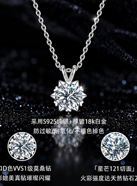 DEARAMOR「星芒雪花」莫桑石项链