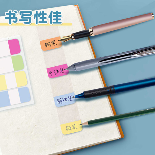 美国3M索引标签贴加厚便利贴post-it学生用透明分类指示贴不宜留胶可反复粘贴目录备注书签贴荧光n次贴 - 图2