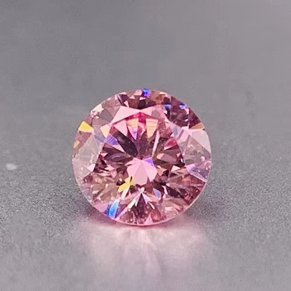 PINK CZ 粉钻粉红高碳钻锆石圆形裸石未镶嵌立方氧化锆甜蜜戒面 - 图3