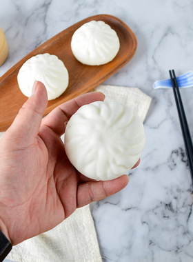 工厂现货直销Pu慢回弹仿真8cm鲜肉包减压道具趣味过家家玩具摆件