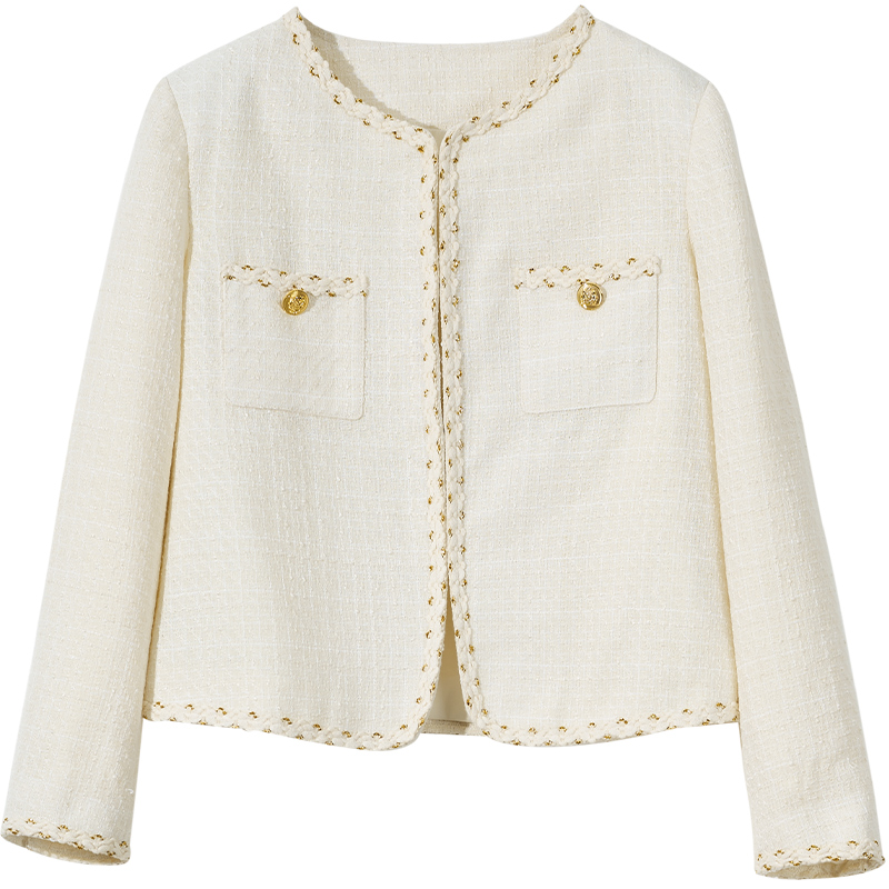 朗文斯汀粉色小香风外套女2022上衣 lwest朗文斯汀短外套