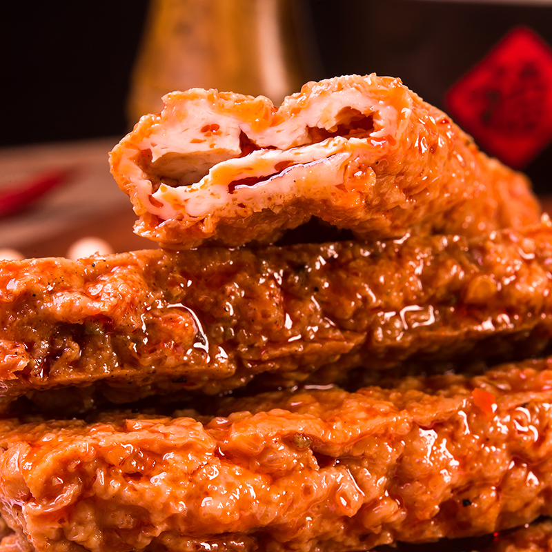 湘满嘴虎皮豆干爆汁豆腐湖南特产即食卤香干解馋休闲麻辣零食小吃 - 图2