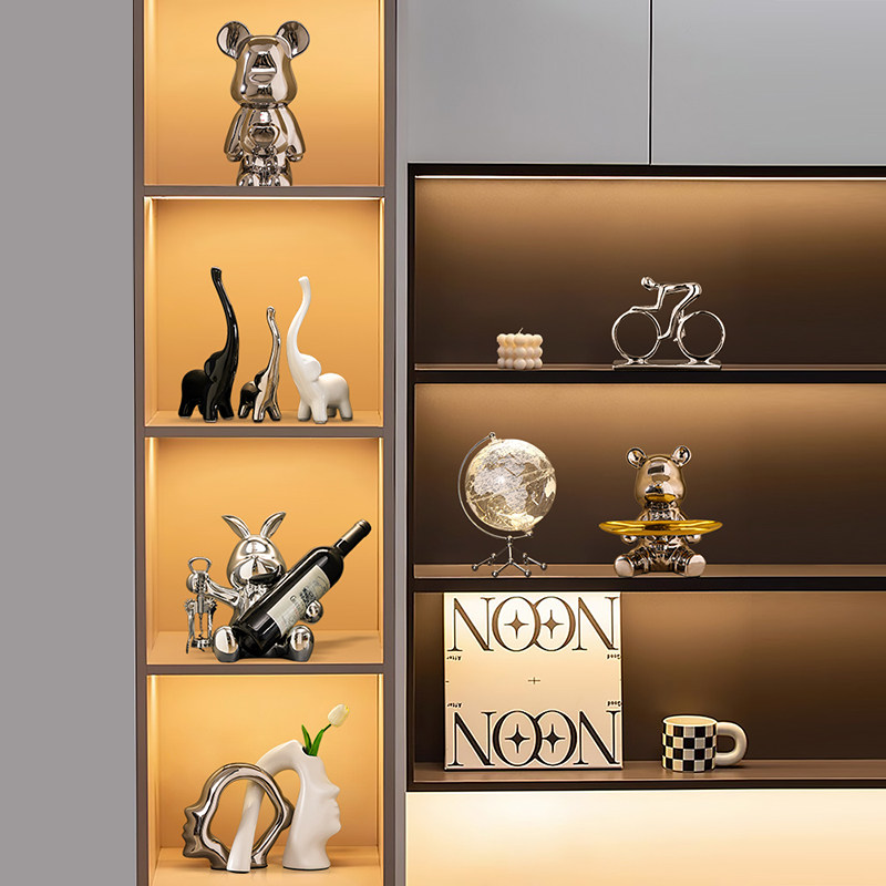 红酒架摆件轻奢高档酒柜装饰品客厅餐边柜工艺品摆设乔迁新居礼品,淘宝优惠券,粉丝福利购,淘宝优惠卷