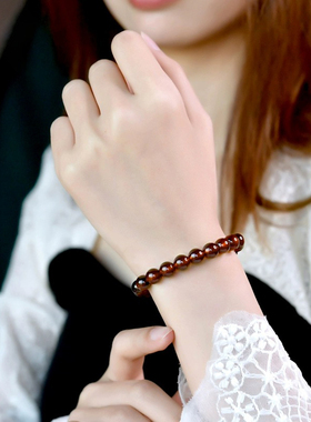 7A收藏级天然橙红石榴石手链