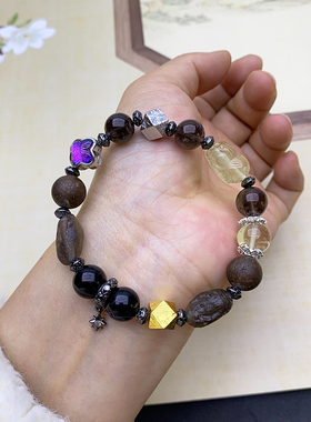 天然多宝陨石手串利比亚陨铁手链