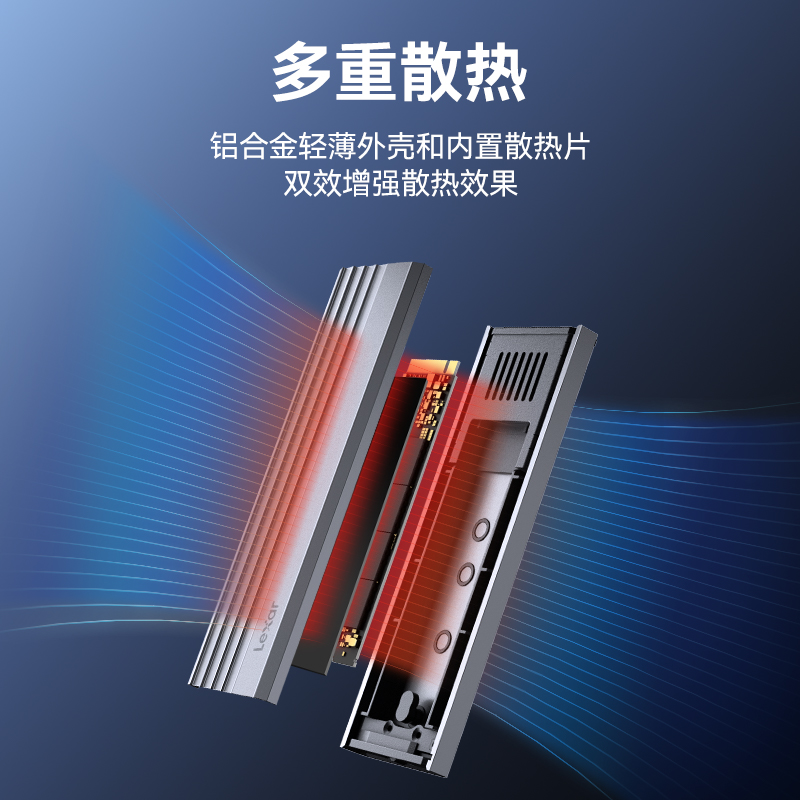 雷克沙E350/E300移动硬盘盒M.2 NVMe/SATA双协议Type-C3.2硬盘盒 - 图2