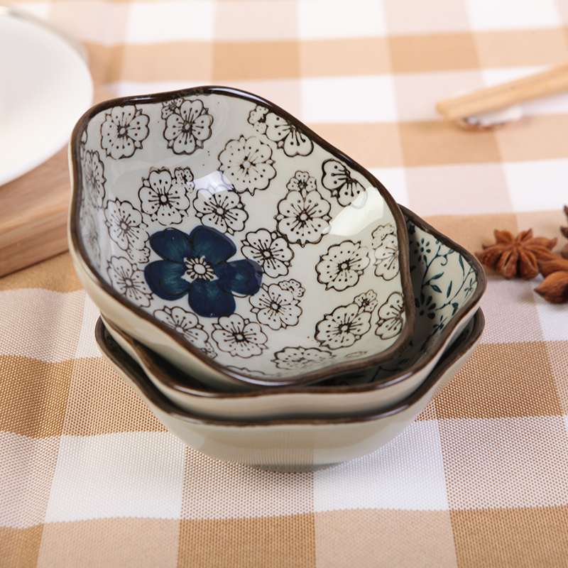 日式陶瓷餐具醋碟 酱油调味碟蘸料 酱碟创意可爱餐厅味碟盘子餐具
