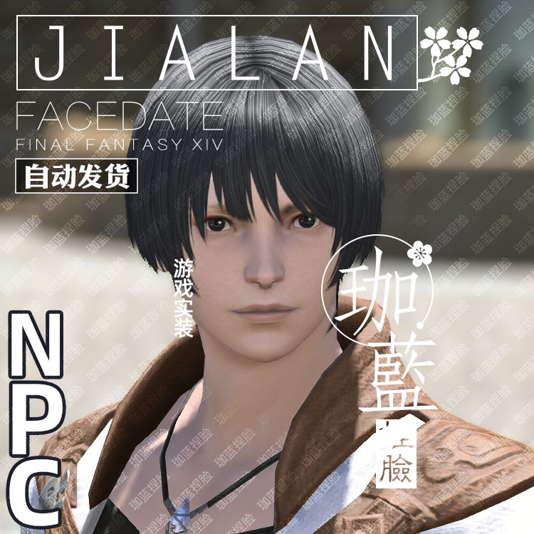 【珈蓝】最终幻想14 ff14捏脸数据脸型人类人族人男 NPC【朝阳】-图2