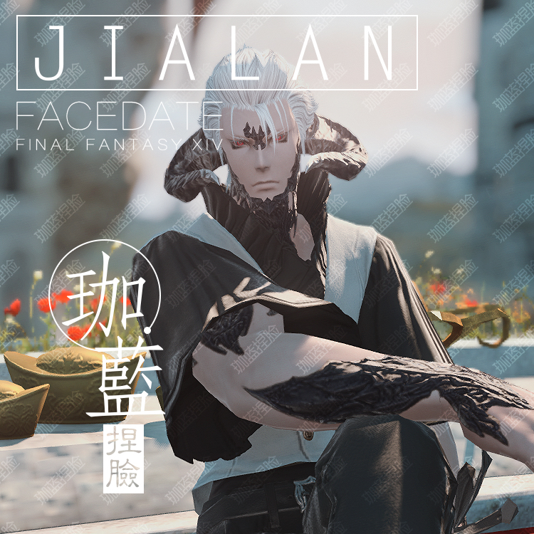 【珈蓝】ff14最终幻想14捏脸数据脸型敖龙族龙男暮晖酷帅【泱】_虎窝淘