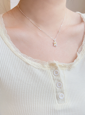 猫蛰S925纯银向日葵项链