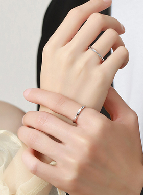 猫蛰情侣纯银轻奢高级感对戒