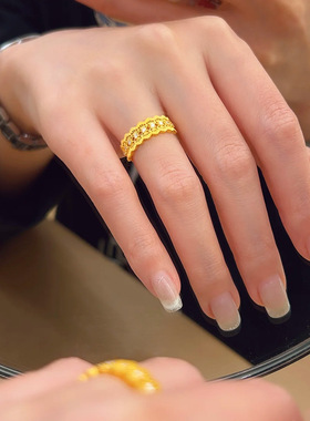 沙金闪钻绸缎镂空蕾丝戒指吊坠复古宫廷风花丝裙边指环耳钉项链