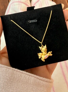 沙金三丽鸥踏马吊坠鎏彩马上有福挂件布丁狗酷洛米手链项链挂坠