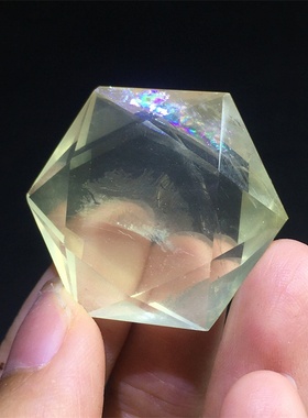 天然男女原石彩虹六芒星饰品礼物