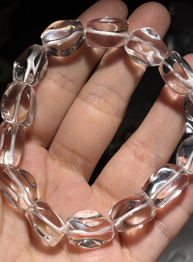 天然男女白水晶随行DIY手链手串