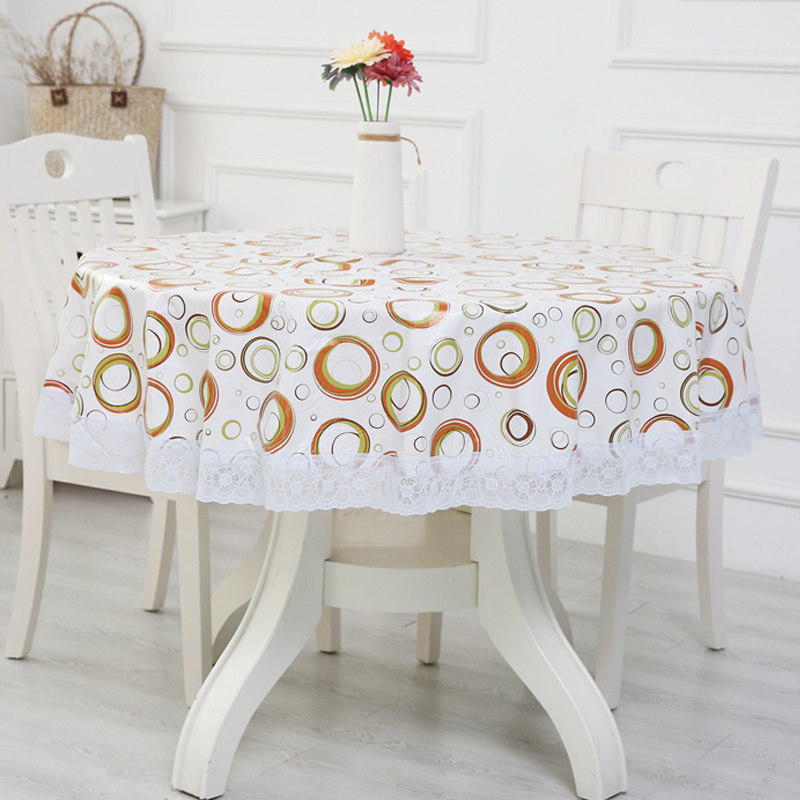 加厚圆桌布环保加绒塑料大圆形餐桌布圆台布PVC桌布防水防油免洗,淘宝优惠券,粉丝福利购,淘宝优惠卷