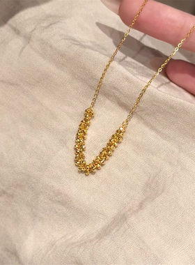 绝美精致麻花蕾丝爆闪蹦迪珠项链