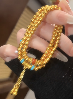 新中式福禄生财转运珠三圈手串女